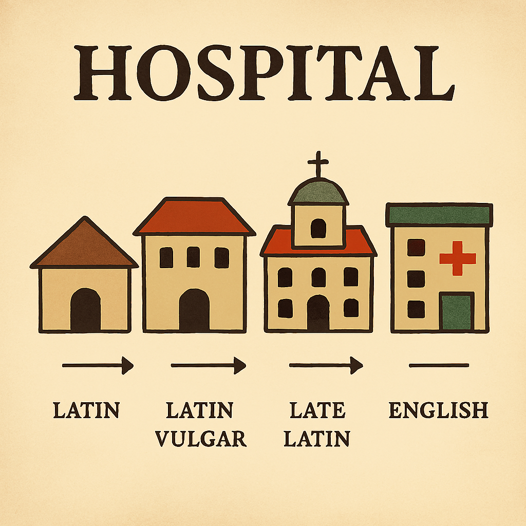 A jornada da palavra hospital: do latim ao português moderno